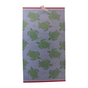 Member's Mark Kids Beach Towel Turtle Swim 30x60 in Green 100% Cotton Bath Towel